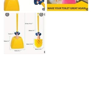 Yellow Toilet Brush Set